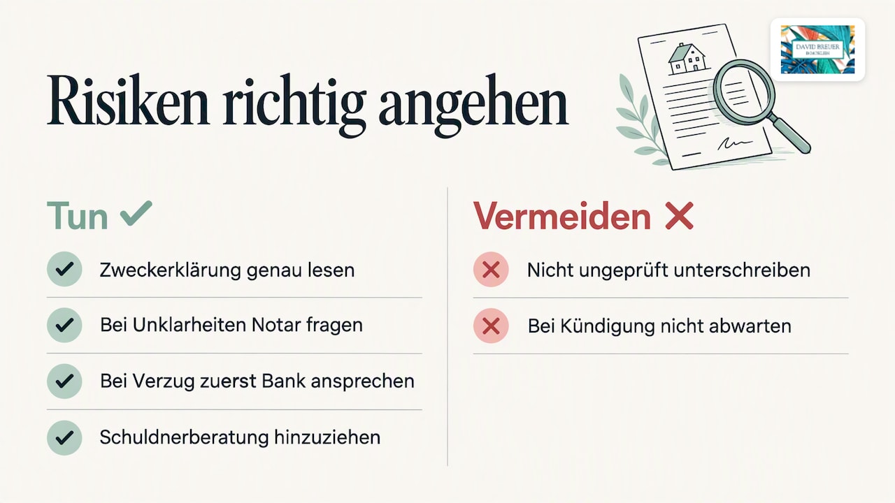 Nachteile und Risiken der Grundschuld für Eigentümer — overview diagram