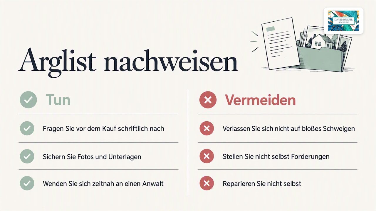 Arglistige Täuschung, wann sie vorliegt und was dann gilt — overview diagram