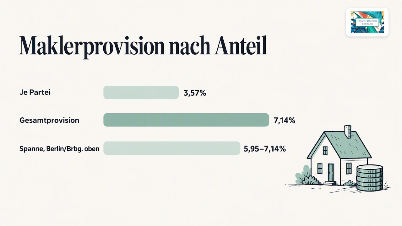 Maklerprovisionen je Partei und insgesamt im Vergleich