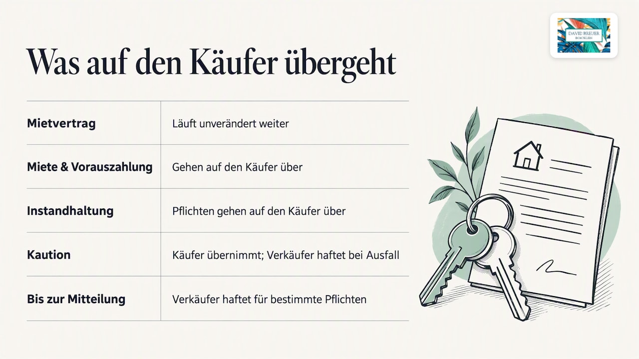 Kauf bricht nicht Miete: Was § 566 BGB für Sie als Verkäufer bedeutet — overview diagram